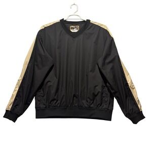Forresters Mens‎ Black Gold Stormtex Golf Pullover Windbreaker Jacket Size L